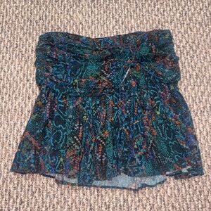 FP Movement by Free People Vibrant Blue and Orange Mini Skirt